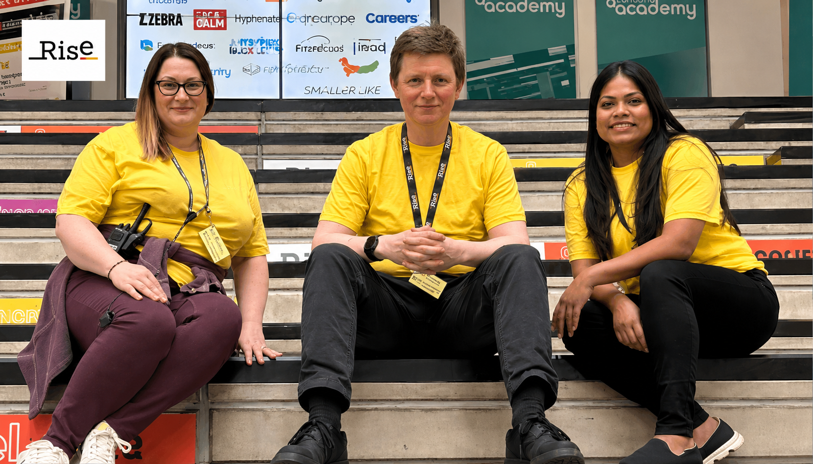 Volunteers at Rise Academy